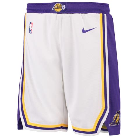 Nike Los Angeles Lakers Youth White Swingman Performance Association Shorts