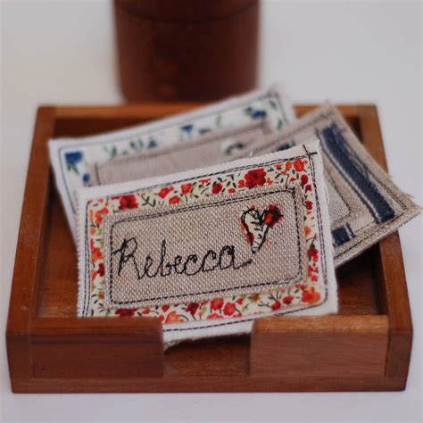 Personalised Embroidered Name Badge By Handmade At Poshyarns