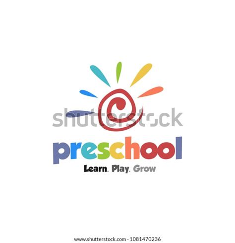 Preschool Logo Design Stock Vector Royalty Free 1081470236