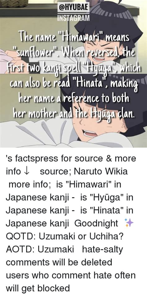The Name Himawari Means Suimto Me Which Irsr Can Also Be Read Hinata
