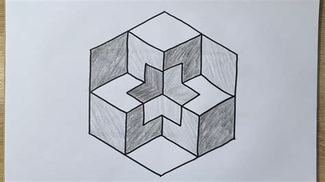 Draw 3d Hexagon Cubes Geometry Shapes Youtube