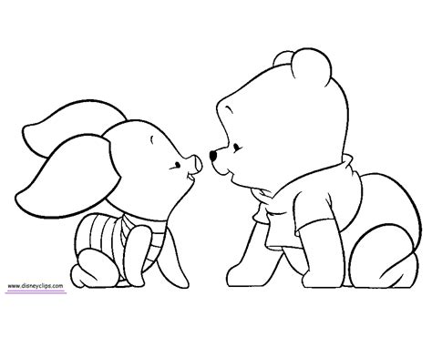 Baby Pooh Coloring Pages 2 Disney Coloring Book