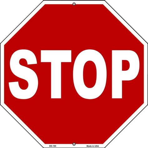 Stop Wholesale Novelty Metal Octagon Sign