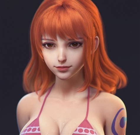 One Piece Anime Nami One Piece One Piece Fanart 3d Model Character Female Character Design