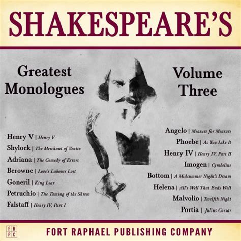 Shakespeares Greatest Monologues Volume Iii By William Shakespeare