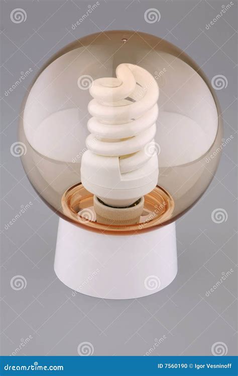 The Fixture With A Luminescent Lamp Stock Photo Image Of Spherical