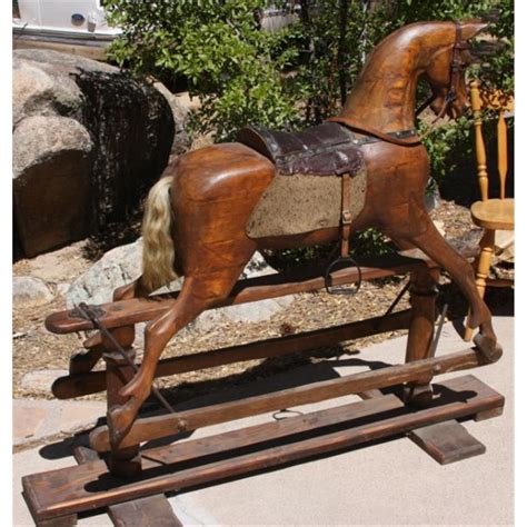 Handcarved Glider Antique Rocking Horse