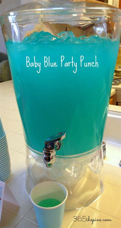 It's a great fit for a blue party! Pink Punch & Blue Punch: easy baby shower recipes ...