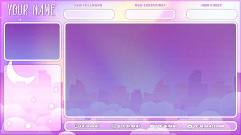 Dreamy Holo Premade Stream Overlay Bundle For Twitch Youtube And