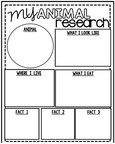 Animal Research Worksheet Packets