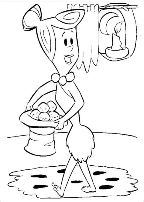 Wilma From The Flintstones Coloring Page Free Printable Coloring
