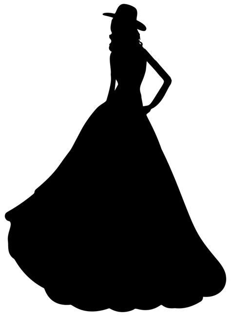 Onlinelabels Clip Art Woman In Extravagant Dress Silhouette