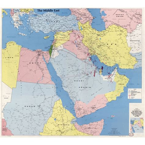 World Maps Middle East Large Detailed Map Of East Kuwait Bahrain Qatar