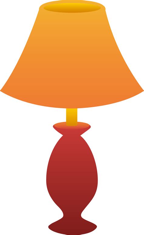Red Table Lamp Free Clip Art