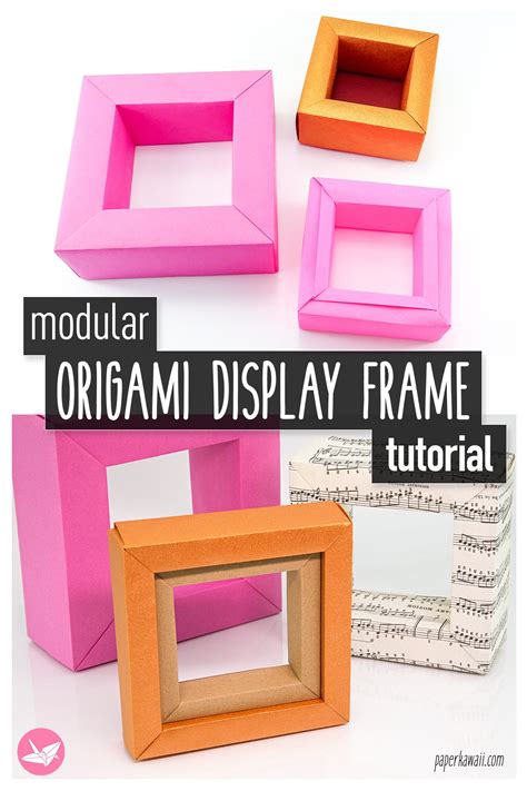 Useful Modular Origami Display Frame Tutorial Paper Kawaii
