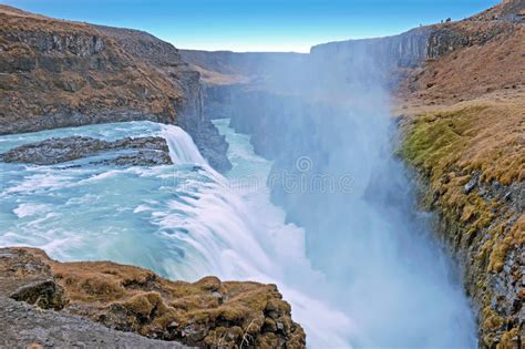 Powerfull Gullfoss Waterfalls In Iceland Stock Photo Image Of Place