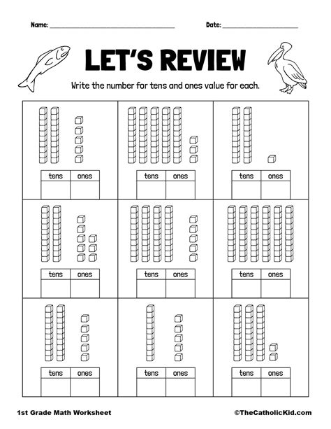 Tens And Ones Math Worksheets For 1st Grade 1st Grade Math Worksheets