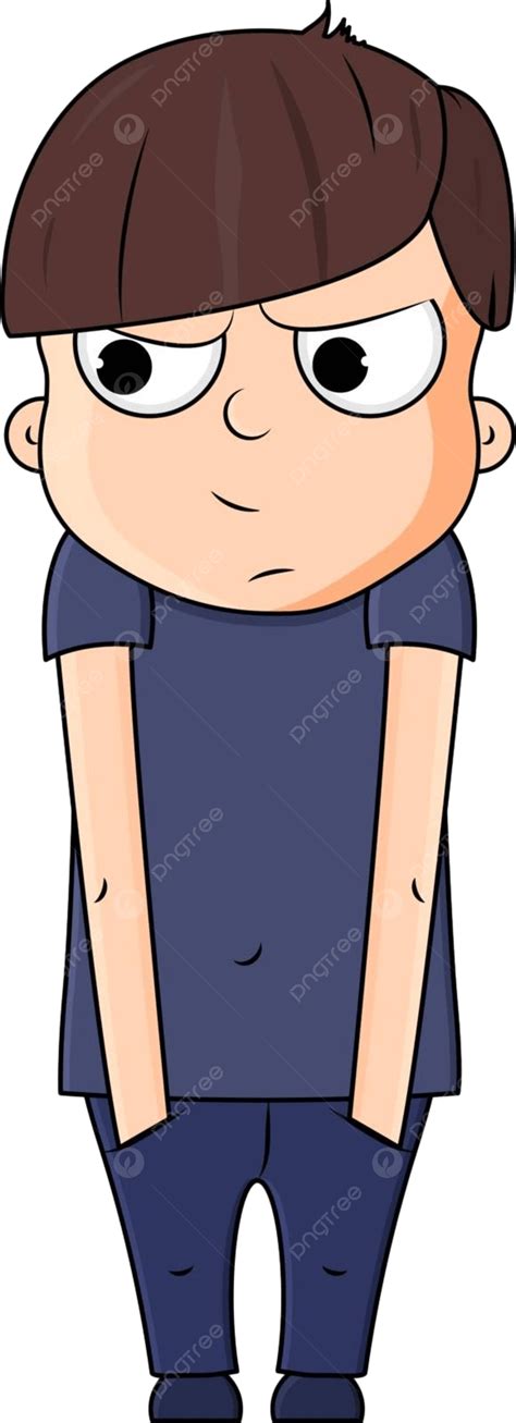 Vector Illustration Of A Charming Cartoon Boy Displaying Signs Of
