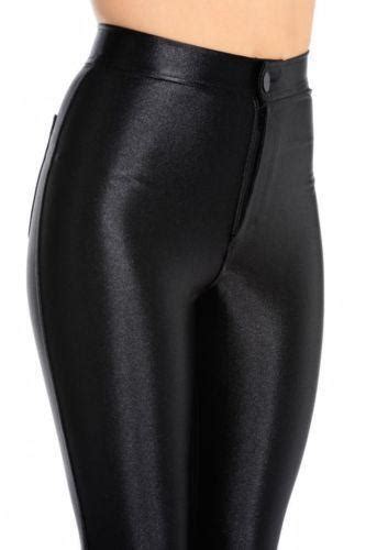 Black Shiny Pants Ebay