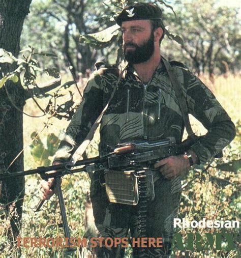 Rhodesian Army Recruitment Poster Featuring A Selous Scout 1977 R