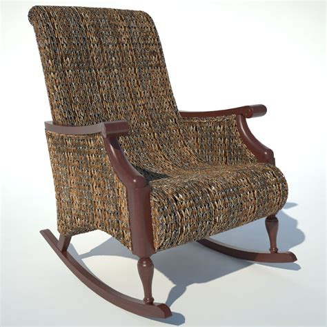 Traditional Rocking Armchair 01 3d Model Formfonts 3d Models And Textures