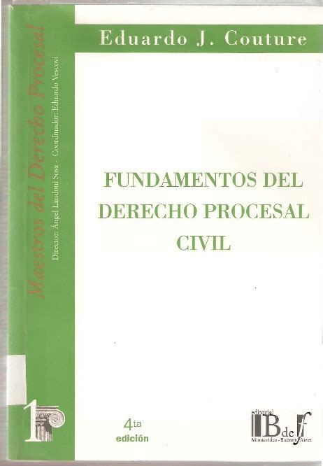 Download PDF Couture Eduardo Fundamentos Del Derecho Procesal Civil Jlk Ky E