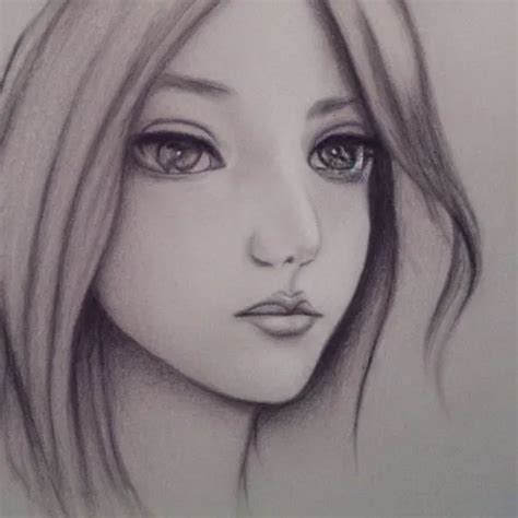 Real Girl Pencil Sketch Arthub Ai