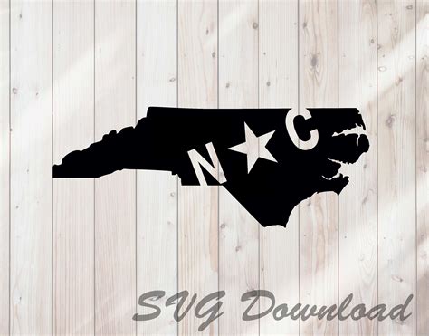North Carolina Map Nc State Flag Symbol Svg Instant Download Etsy