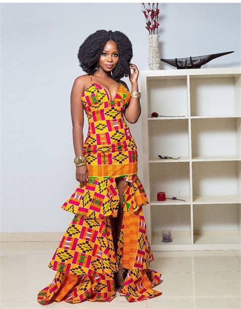 African Wedding Dress African Party African Prom Dresses African Clothing Styles African Kente