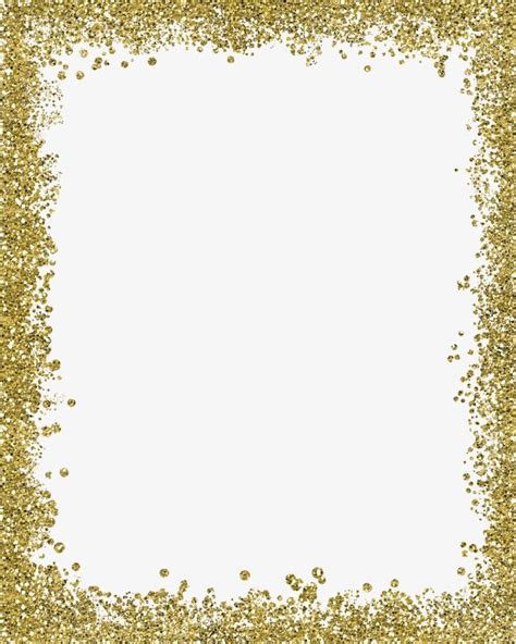 Gold Color Border Frame Gold Glitter Invitation Gold Invitations