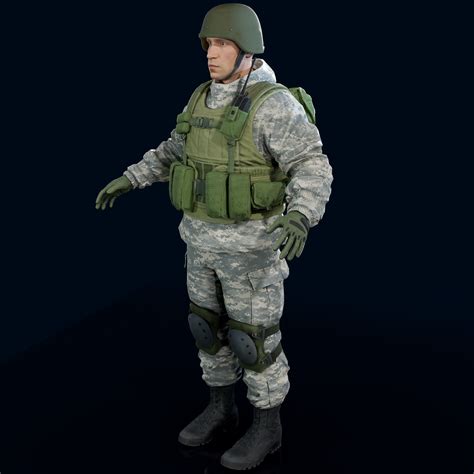 Male Soldier 3d Model By Slayver