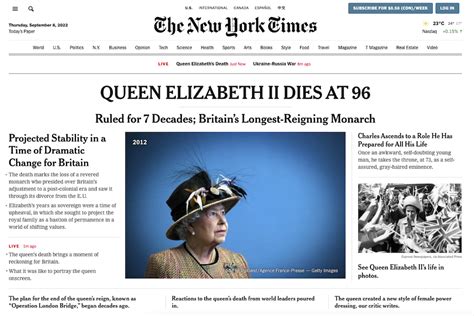 How News Sites Around The World Announced The Death Of The Queen News