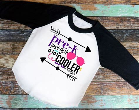Pre K Just Got A Lot Cooler Shirt Adorable Youth Shirt For School