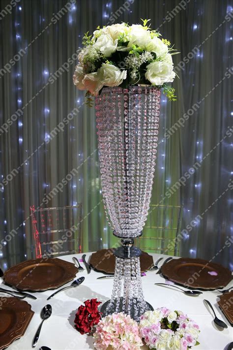 3pcs 80cm Tall Acrylic Crystal Wedding Road Lead Wedding Centerpiece