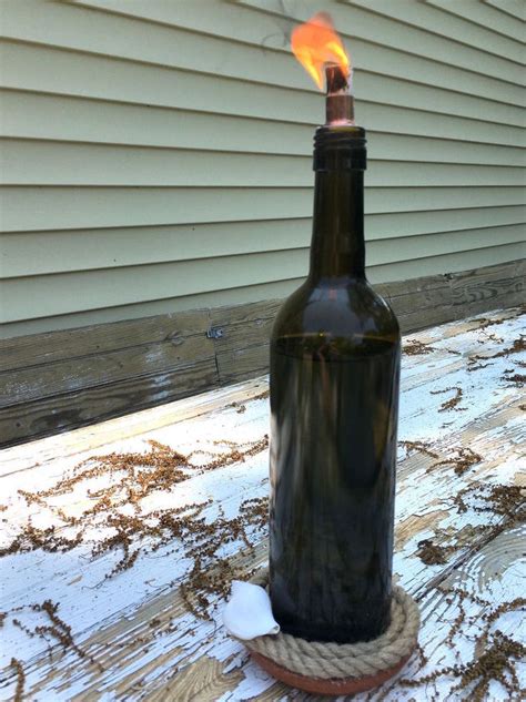 Diy Wine Bottle Tiki Torches Project Hometalk