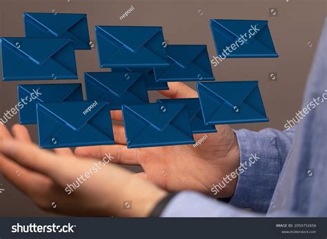 Express Envelope Parcel Abstract Technology Background Stock Photo