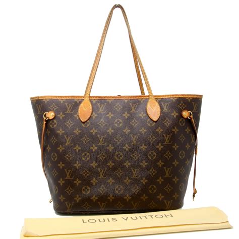 Louis Vuitton Neverfull Mm Canvas Monogram Leather Tote