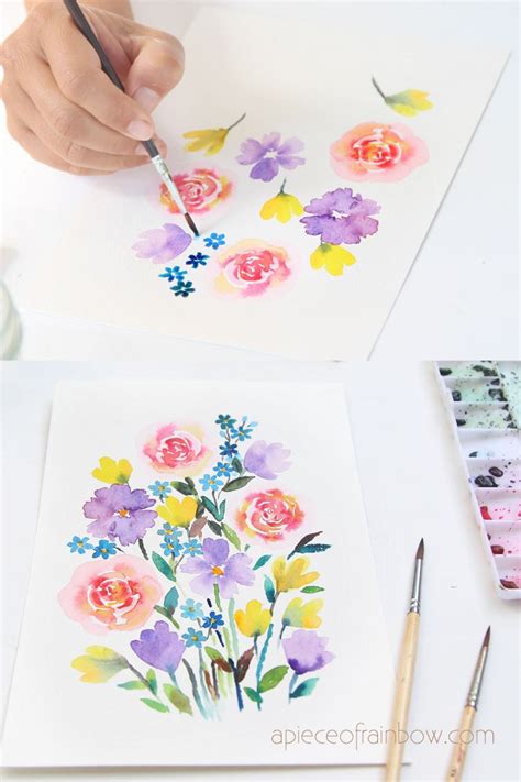 30 Minute Beautiful Watercolor Flower Painting Tutorial A Piece Of