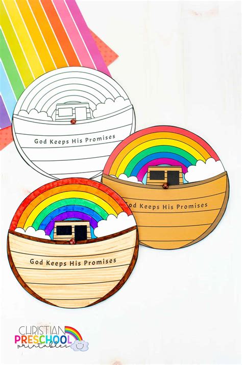 Noahs Ark Craft Spinner For Kids Christian Preschool Printables