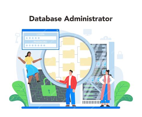 Premium Vector Database Administrator Concept Admin Or Manager