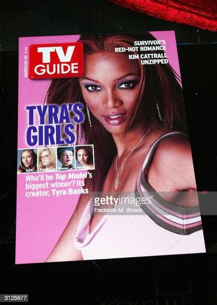 A Poster Of Supermodel Tyra Banks On Display At Upns Americas Next