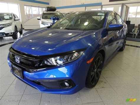 Request a dealer quote or view used cars at msn autos. 2020 Aegean Blue Metallic Honda Civic Sport Sedan ...