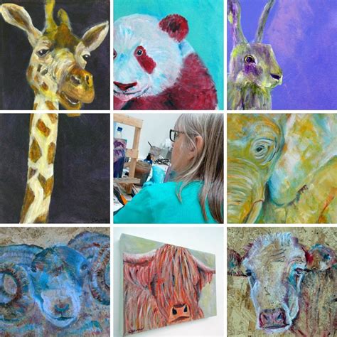 Brightly Coloured Animal Art Animal Paintings Animals Artwork