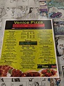 Menu at Venice Pizza restaurant, Daingerfield