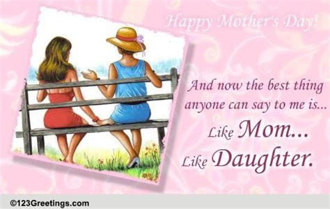 Like Mom Like Daughter Free Happy Mothers Day Ecards Greeting Cards 123 Greetings