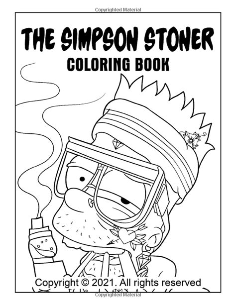 The Simpson Stoner Coloring Book An Amazing Coloring Book With Etsy