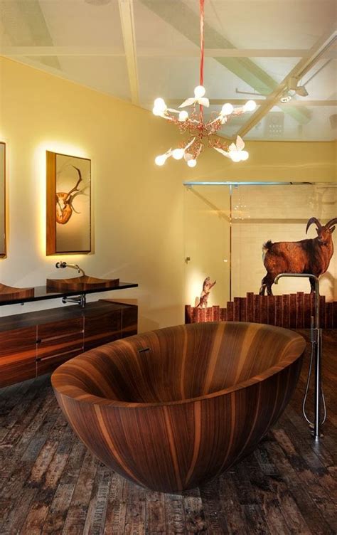 35 Super Epic Wooden Bathtub Design Ideas To Consider Wooden Bathtub