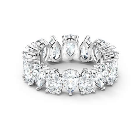 Buy Swarovski Vittore Pear Ring White Rhodium Plated 5572825
