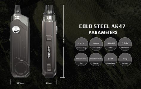 Artery Cold Steel Ak47 Kit Pod System 1500mah บุหรี่ไฟฟ้า น้ำยาบุหรี่