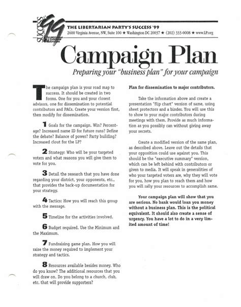 Sample Campaignplan